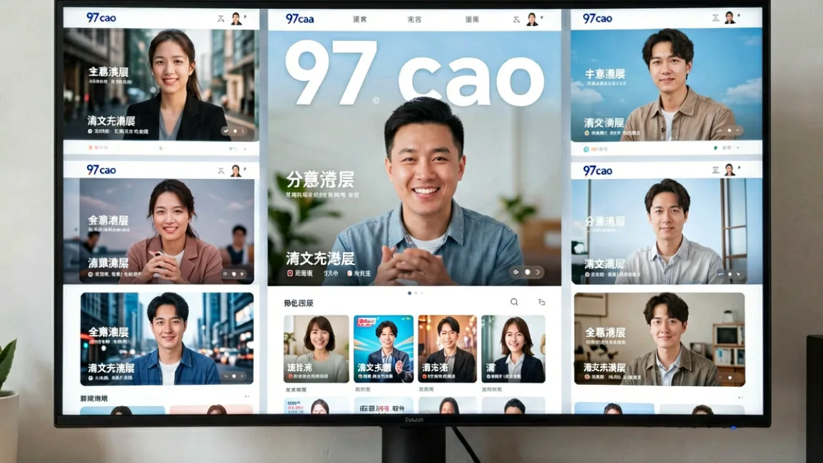 97cao与多个同类平台在电脑屏幕上同时打开，展示各平台首页界面的横向对比场景